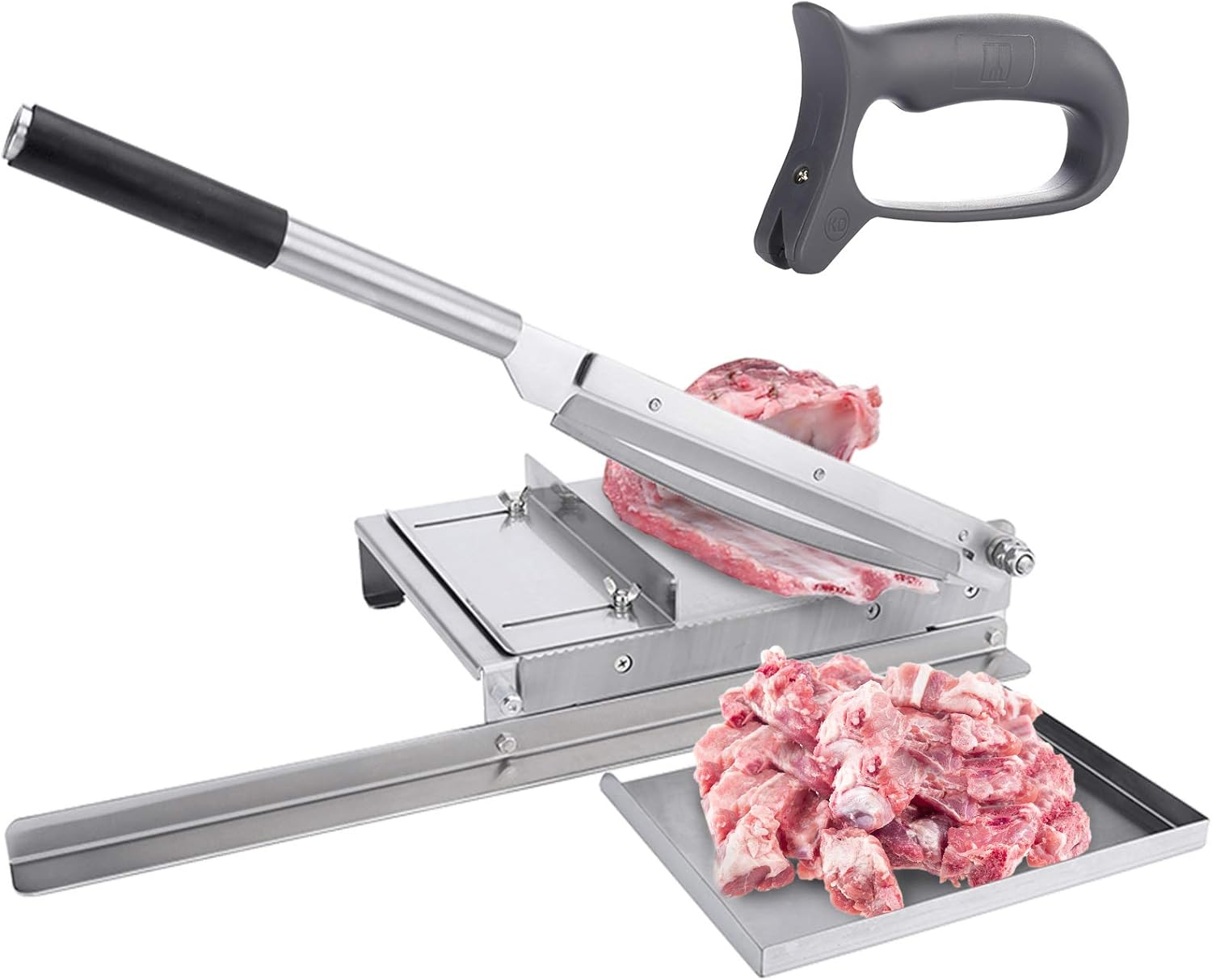 Bavnnro Meat Slicer Manual Ribs Meat Chopper Bone Cutter