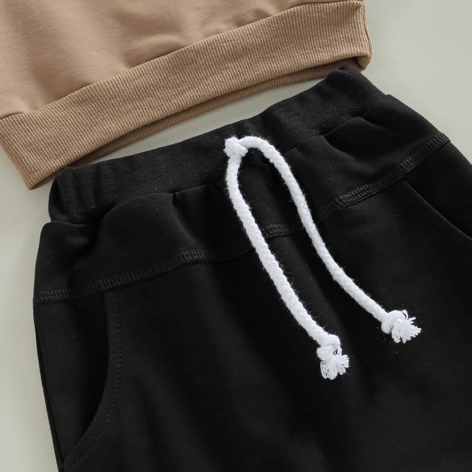 Toddler Baby Boy Clothes Solid Color Long Sleeve Crewneck Sweatshirt Top Casual Pants Set 2Pcs Fall Winter Outfits - Image 5