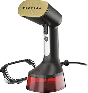 CHI Handheld Garment Steamer with 300ml Tank, 2 Steam Modes, Fabric Brush, 10ft Cord - 1600W Portable Clothes Steamer (11590)