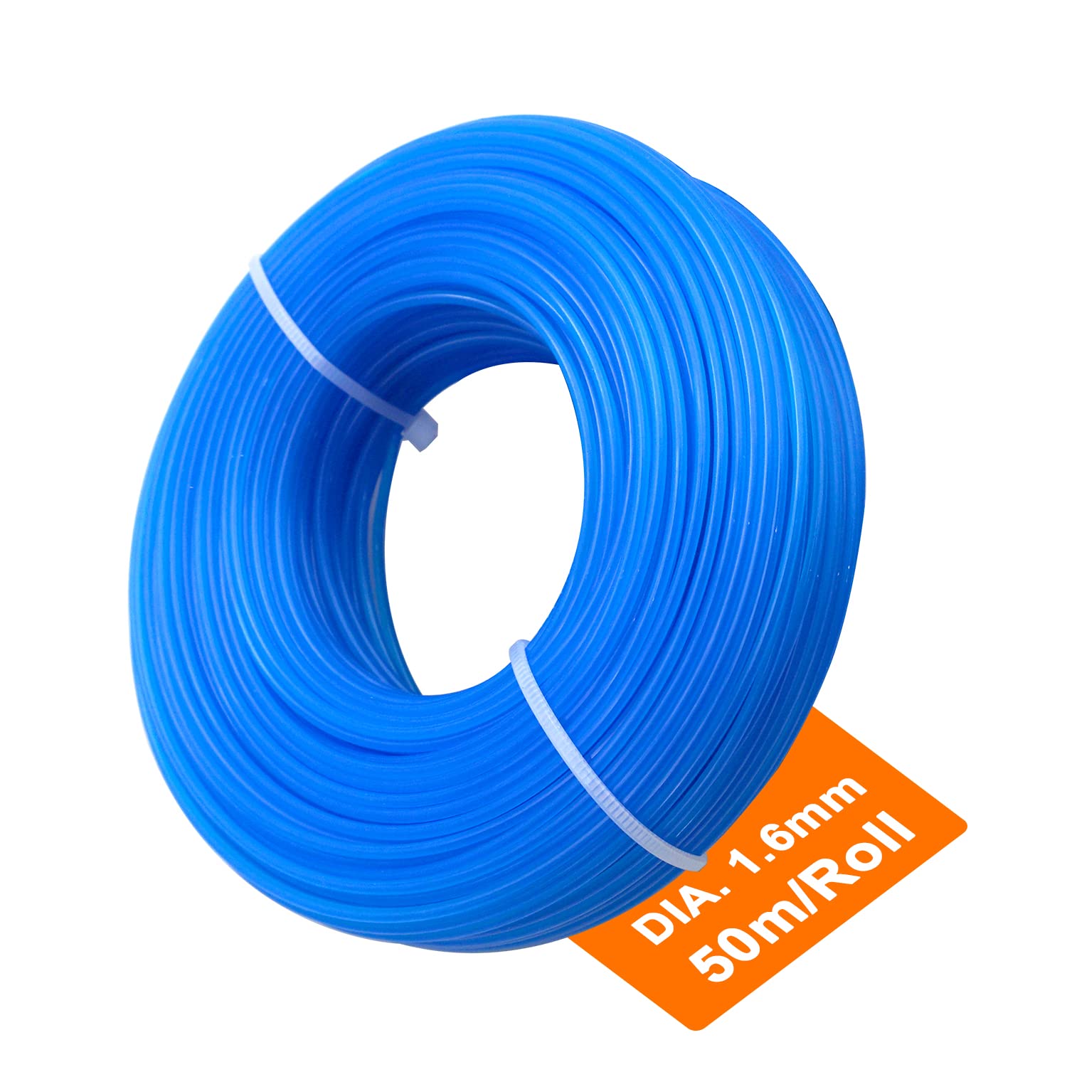 Diameter 1.6mm Round Nylon Grass Trimmer Line 50m Grass Weed Trimmer String Line Rope for Park Garden, 1 Pcs