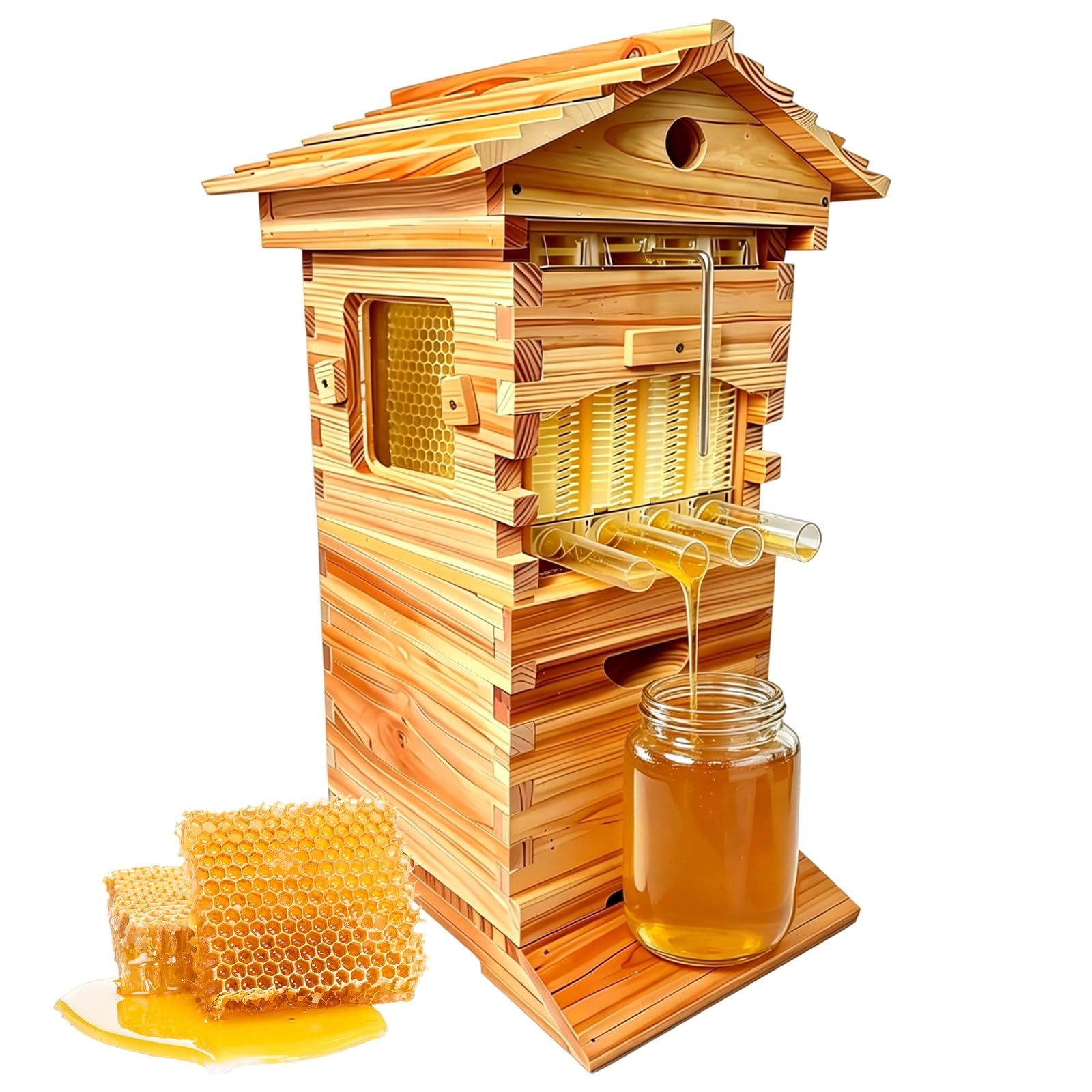 Kit D'apiculture Pour Débutants, Ensemble Complet De Ruche Cirée Avec Extracteur De Miel, Ne Dérange Pas Les Abeilles, Convient Aux Débutants