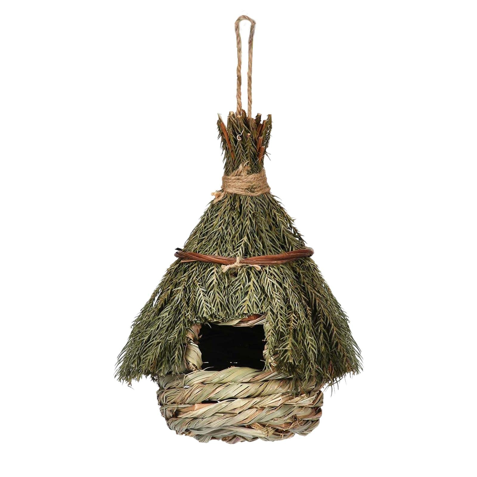 Natural Birdhouse Roosting Hut Hanging Birds Cage Nest for Owls Lovebirds|Home & Garden | Yard, Garden & Outdoor Living | Bird & Wildlife Accessories | Birdhouses-image-5