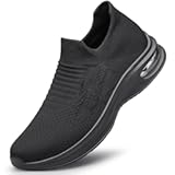 Mens Walking Shoes Slip on Lightweight Running Shoes Workout Athletic Tennis Shoes Gym Sneakers