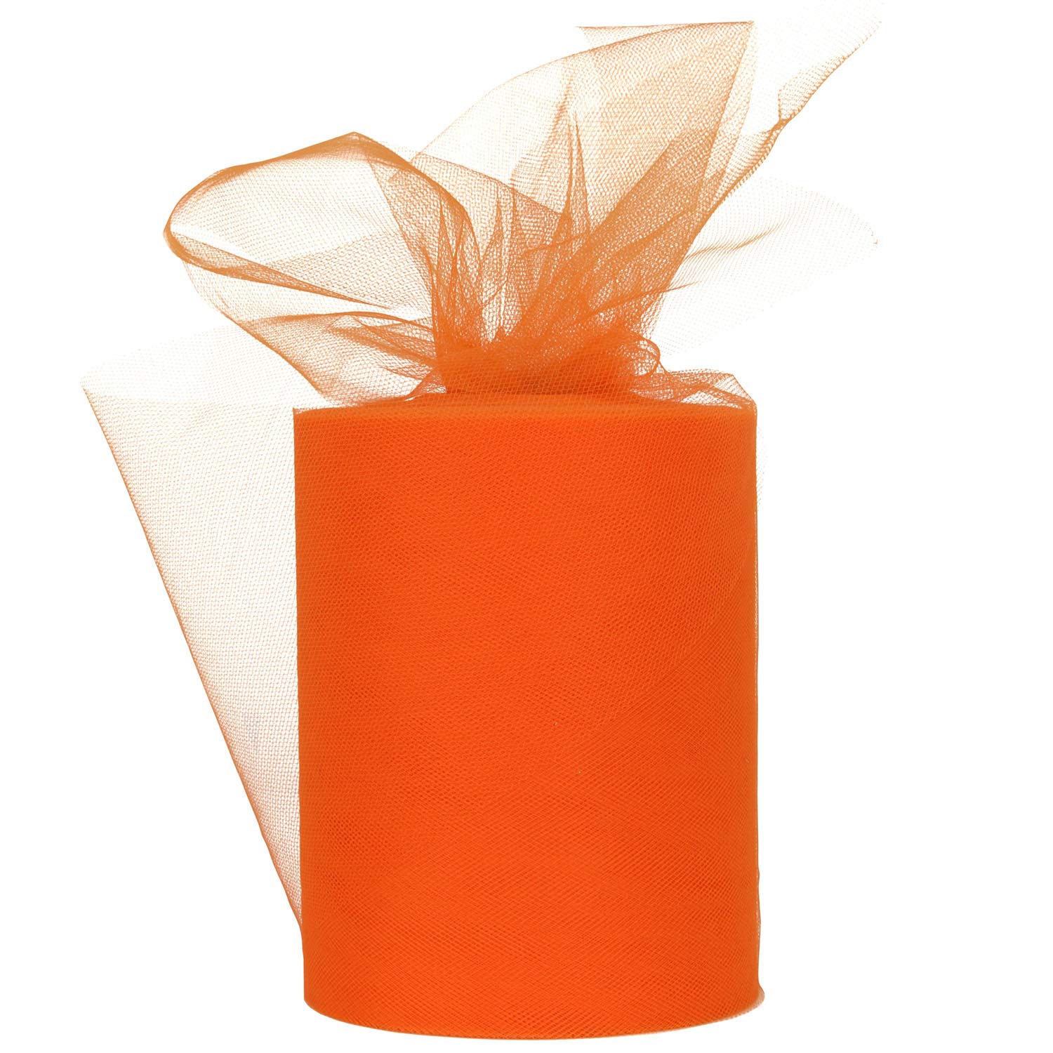 Orange Tulle Roll Spool 6 Inch x 100 Yards for Tulle Decoration