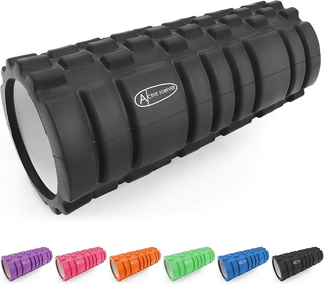 ActiveForever Foam Roller for Deep,Foam Roller for Back,Foam Roller for Legs,Exercise Roller,Used in Verious Plases Such as Homesoffice Yoga Classes and Gyms.(13.5cm*32.8cm)(Black)