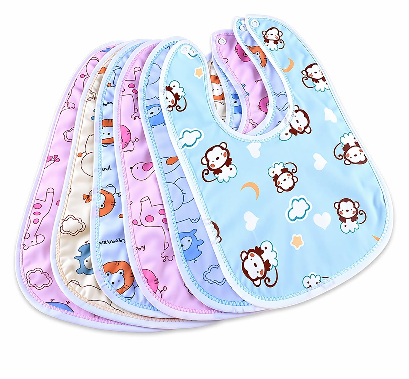 KALRA MAGIC Adorable Baby Bibs Soft Waterproof & Machine Washable Bibs with Cute Animal Prints Perfect for Boys & Girls-image-32