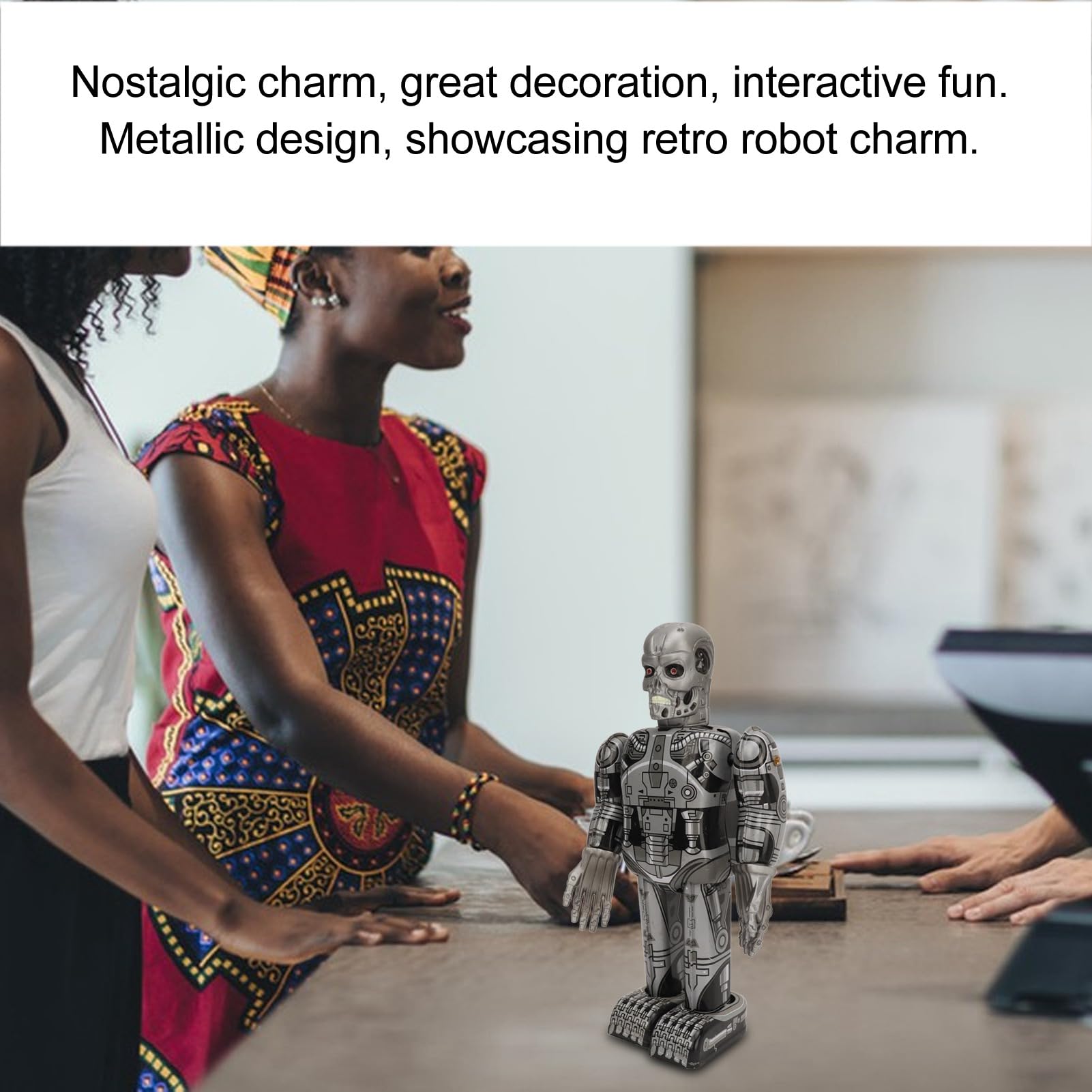 MS288 Giocattolo da Collezione per Adulti Robot retrò Giocattolo di Latta in Metallo con meccanismo a orologeria retrò