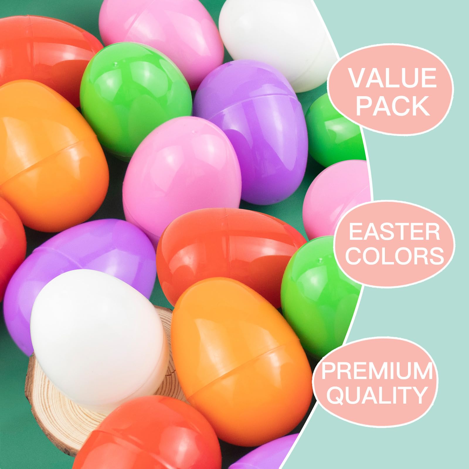 Lot De 50 Oeufs En Plastique à Remplir Pour Pâques - 6 Couleurs - Idéal Pour Chasse Aux Oeufs Et Décoration