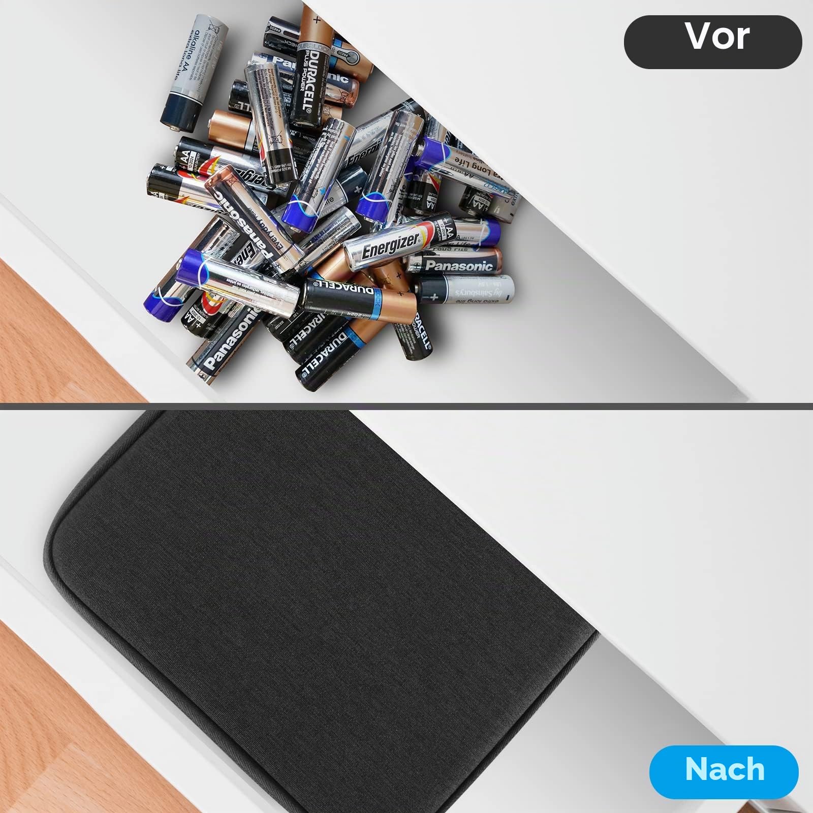 Linkidea Batterie-Aufbewahrungsbehälter, Organizer mit Tester BT-168, sicherer Trage-Akku-Kofferhalter – hält 76 Verschiedene Größen AA AAA 9V C D Batterien mit Batterietester