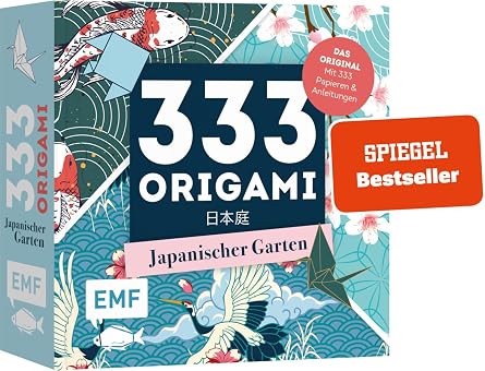 333 Origami   Japanischer Garten   Zaubersch ne Papiere falten f r Japan-Fans Das Original Mit Anleitungen und 333 feinen Papieren Hochwertiges Origami-Papier mit Bl ten-, Wasser- und Tiermotiven