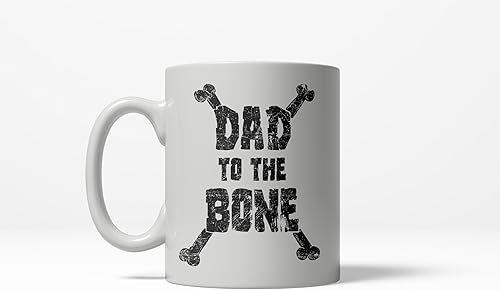 Crazy Dog T-Shirts Taza de cerámica para beber café con texto en inglés "Dad To The Bone"
