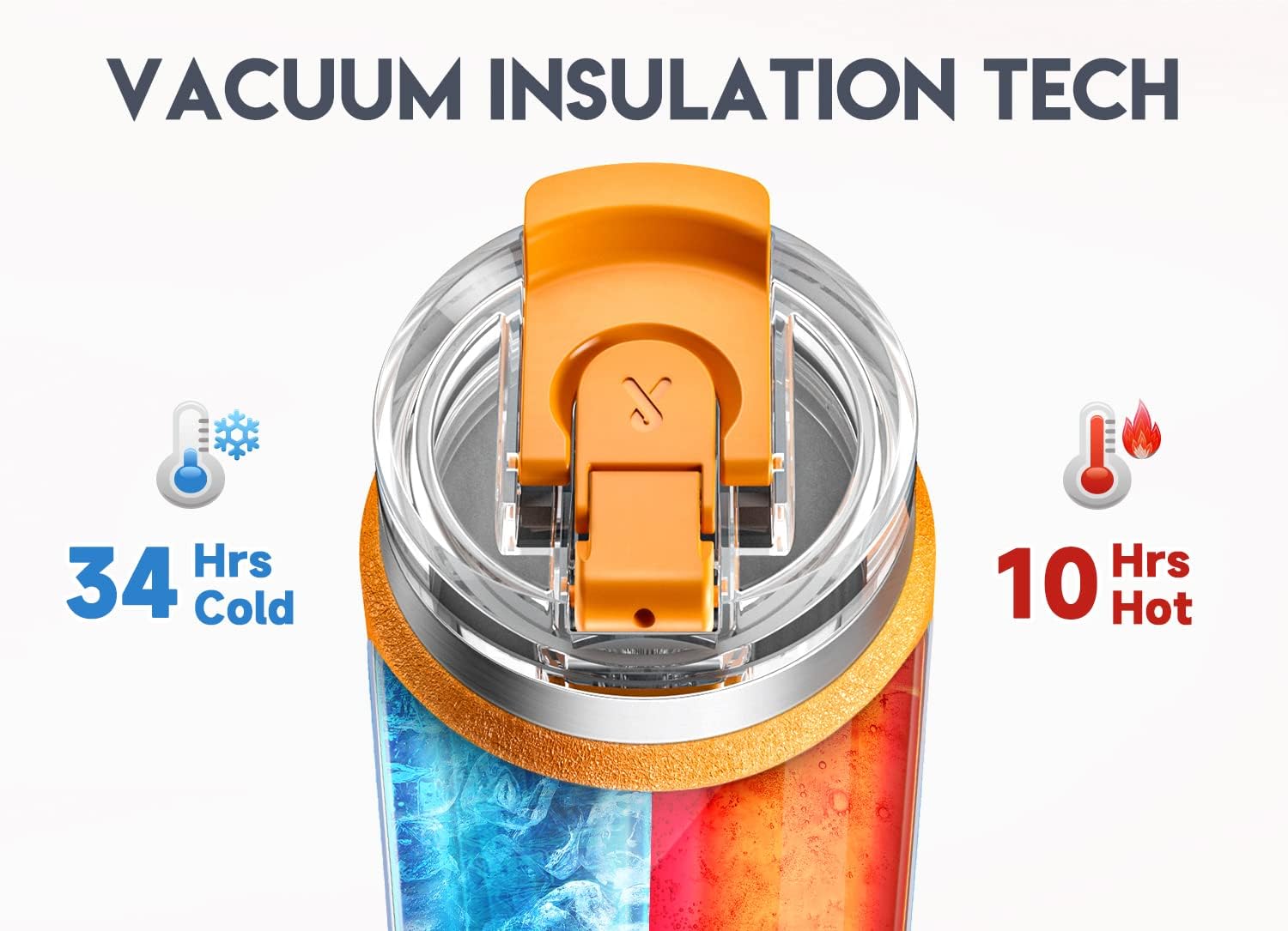 Meoky 40oz Tumbler with Handle, Stainless Steel Travel Mug with 2-in-1 Straw and Sip Lid, Vacuum Insulated Coffee Mug, 100% Leak Proof, Keeps Cold for 34 Hours or Hot for 10 Hours (Maple) - Image 2