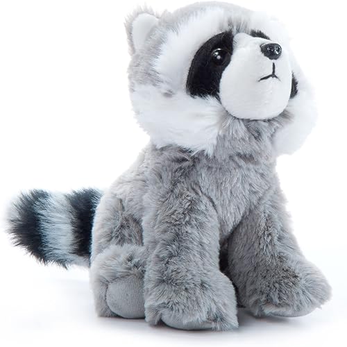Miniatura 1 de The Petting Zoo Peluche de mapache, regalos para niños, animales salvajes del zoológico de Onez Babiez, juguete de peluche de mapache de 6 pulgadas
