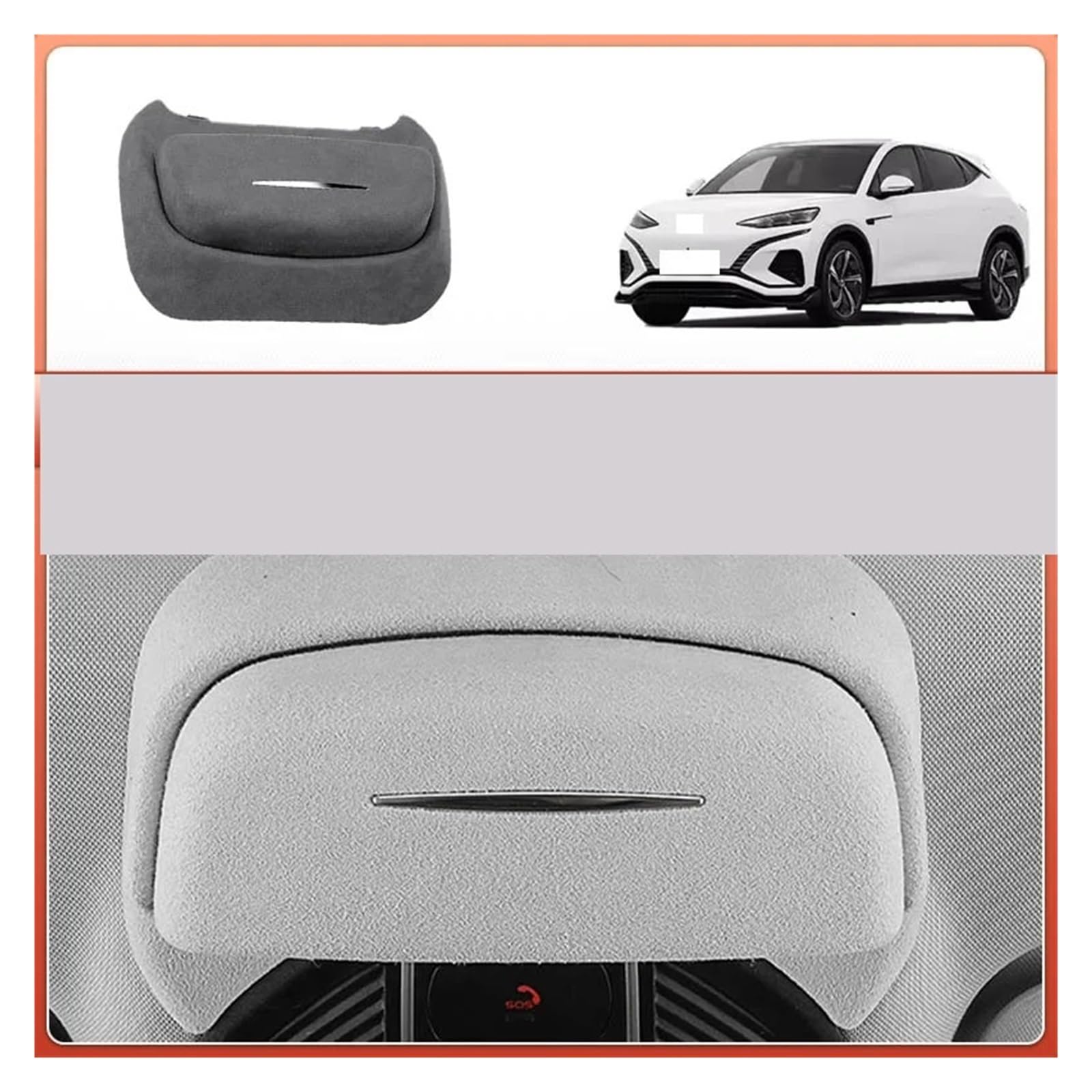 Soporte Gafas Sol Coche para DENZA N7 Estuche Protector Gafas De Coche Caja Almacenamiento para Sol Soporte Modificado Clip Techo Interior Magnetico Gafass Coches(Gray 2pcs)
