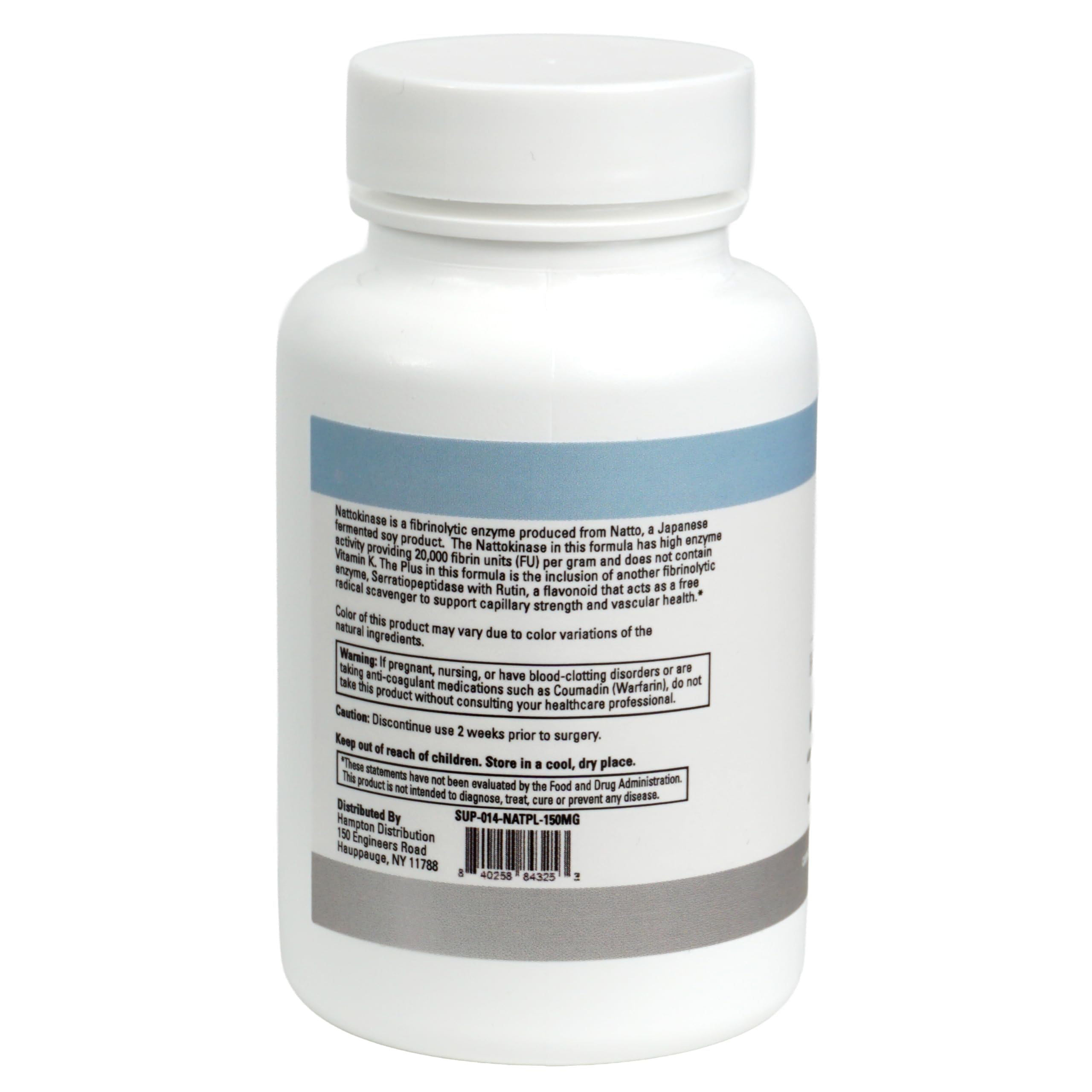 Hampton Distribution Nattokinase High-Potency Complex | Advanced Circulatory & Blood Flow Support | Formulated with Antioxidants for Heart Wellness | 60 Vegan Capsules, 150mg | Non-GMO & Gluten-Free — Amazon image 8