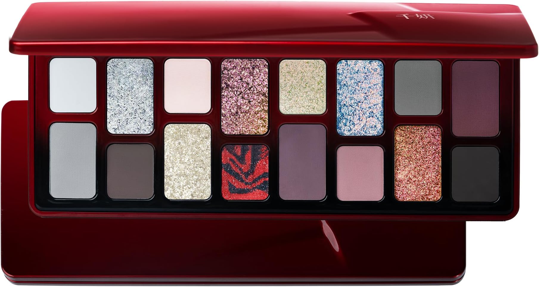 16 Color Gothic Eyeshadow Palette, Duo Chrome Pressed Powder with Ultra-Pigmented Formula, Long-Lasting Dark Makeup Kit - 09 Floating Life