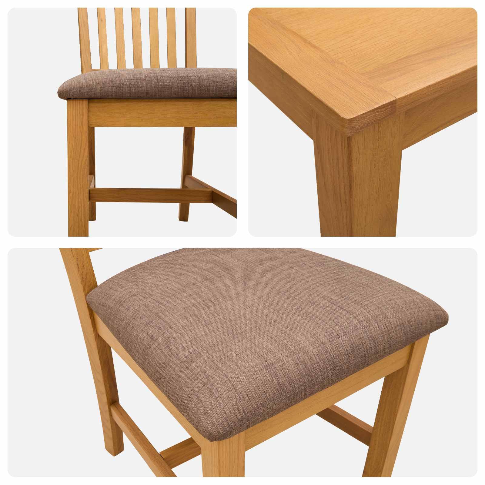 Genérico Conjunto de Comedor 7 uds. Gris Madera de Roble Sólido,Mobiliario,Conjuntos de Muebles,150 x 85 x 75 cm-3430374