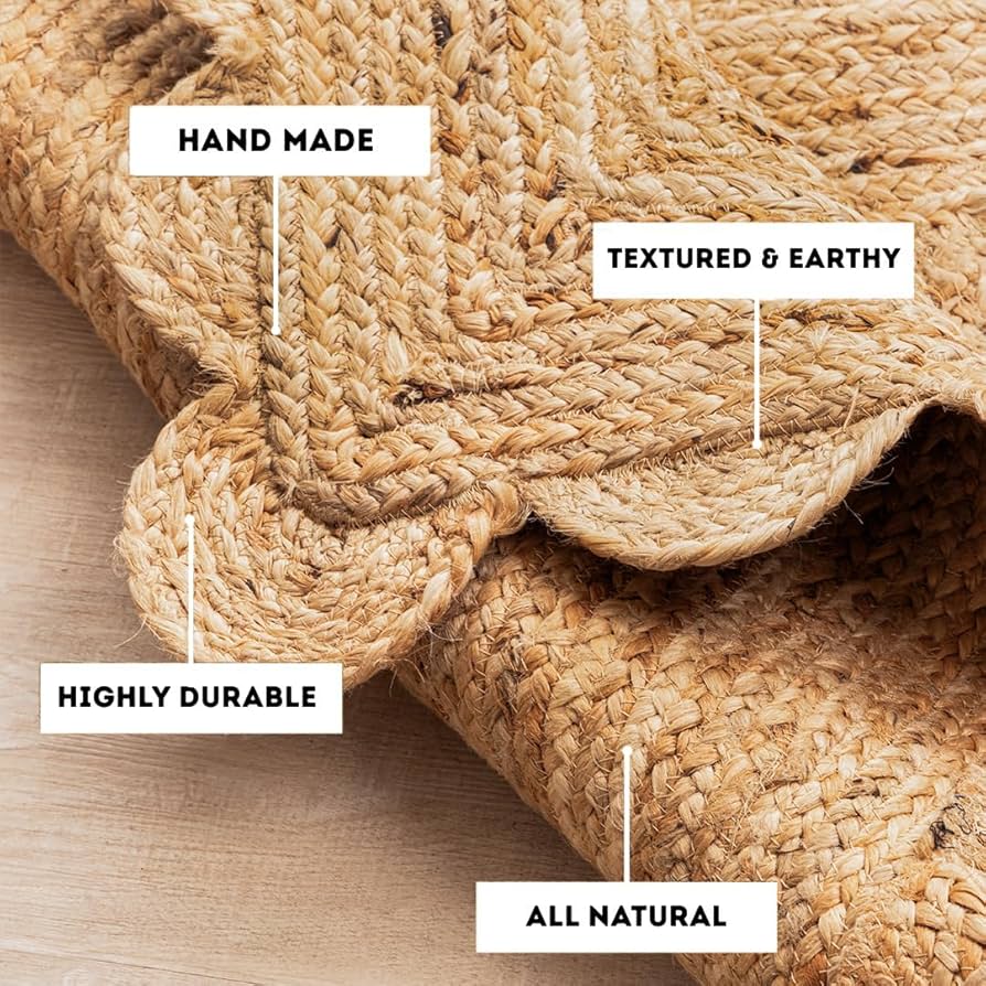 ラグ・カーペット kanademono Earthy Tones Jute Rug 53e8c3ab5f2e--