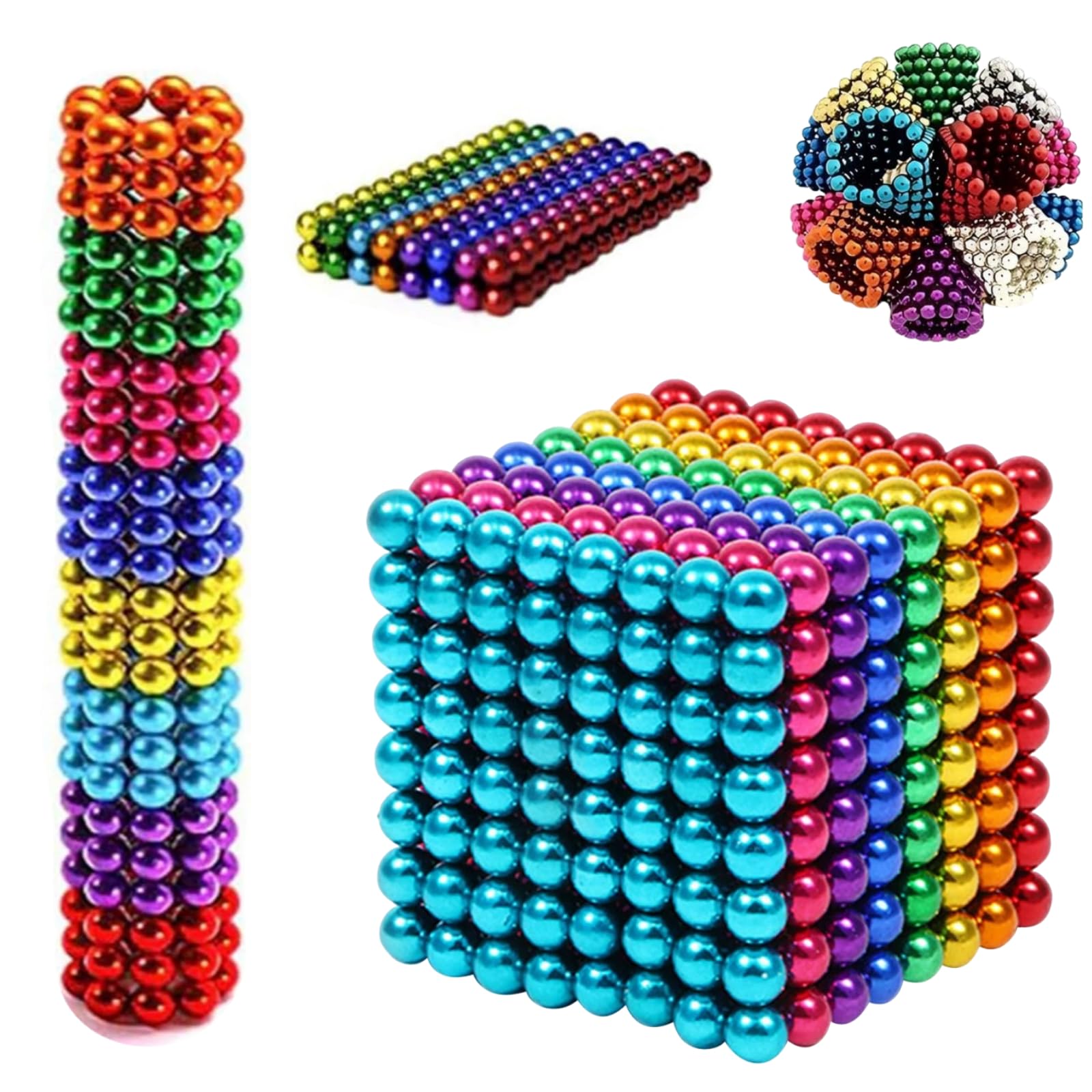 Stacking Magnetic Balls,Magnetic Fidget Balls 216PC Construction Building Blocks,Build Accessories Toys,Finger Toys for Adults and Teenagers Creatively Stacking Magnetics Ball for Office,Home (512pcs)
