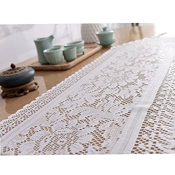 Amazon｜キャンプ テーブルランナー レース 33*114cm 正方形