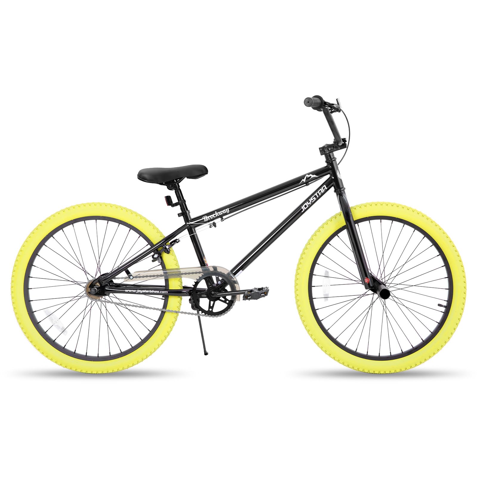 JOYSTAR Gemsbok Bicicletta BMX freestyle da 24 pollici per bambini dai 11 agli 14 anni, biciclette da 24 pollici per bambini, gialla