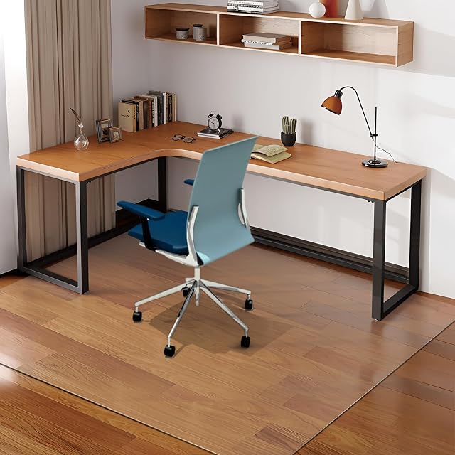 Azadx Office Chair Mat for Hardwood Floor 63x51 Clear Desk Chair Mat for Hardwood Floor Large Protector Floors