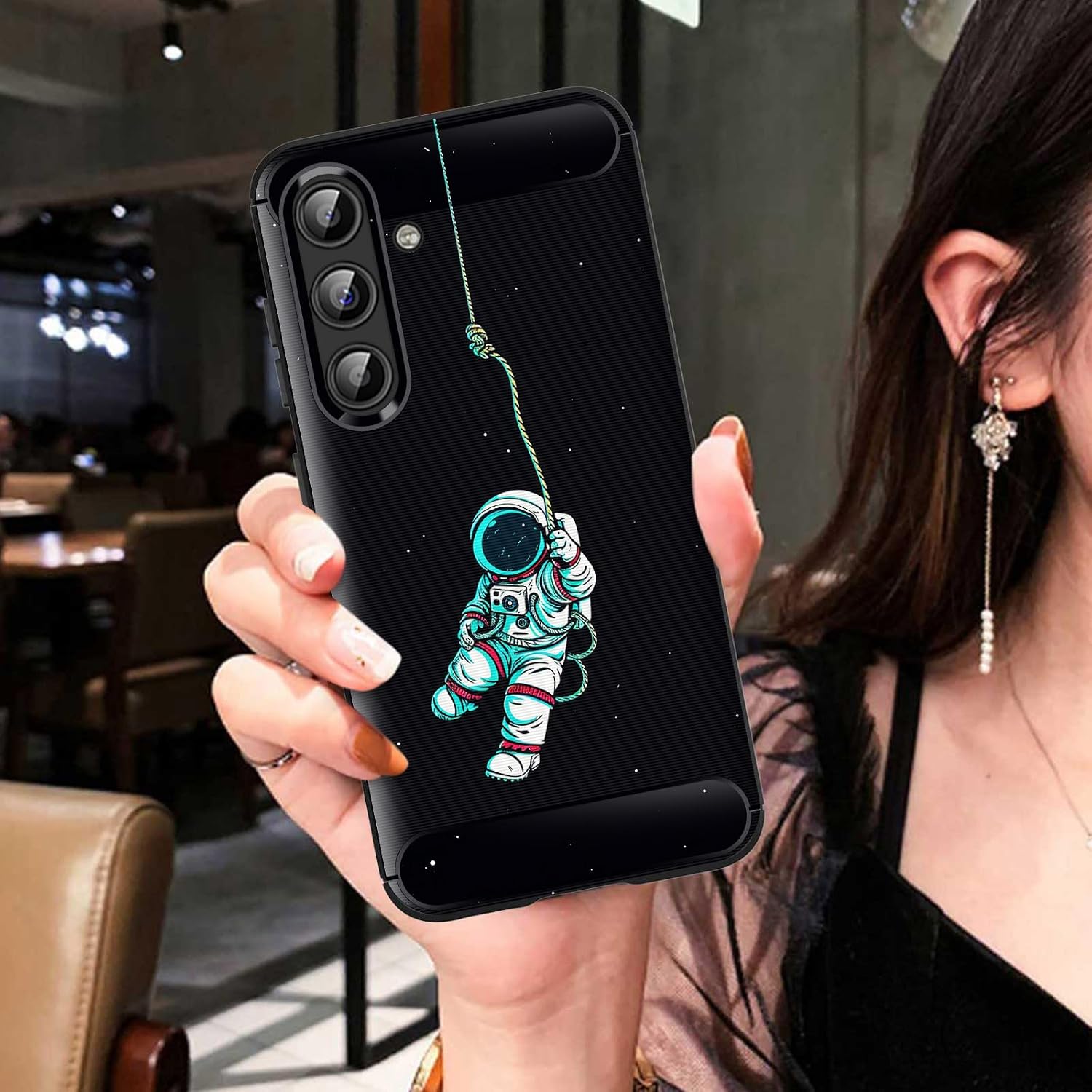 for Galaxy S24 Case,Soft TPU Slim Fashion Anti-Fingerprint Non-Slip Protective Phone Case Cover for Samsung Galaxy S24 5G (6.2") 2024,Cute Astronaut thumbnail