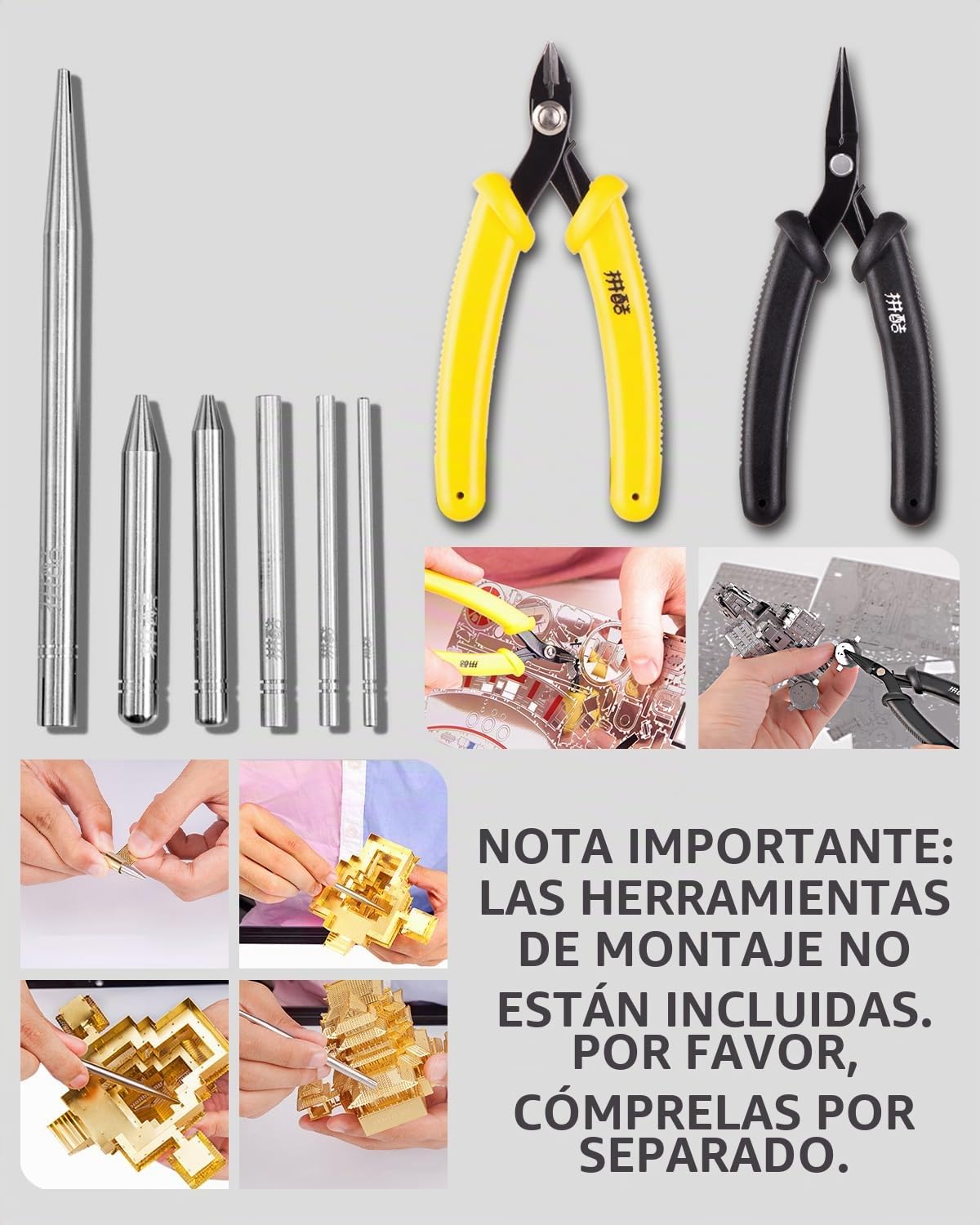Piececool Puzzle 3D Adultos Metal Castillo de Hadas Maquetas para Montar,Acero Inoxidable 430,DIY,Regalo,Recuerdos,Colección,248 Pieces