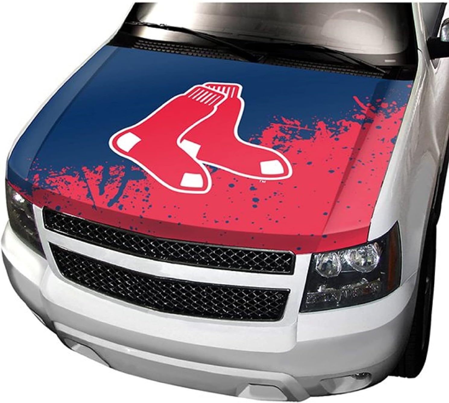 Boston Red Sox Premium Fabric Hood Cover Decal Auto Car Truck Baseball