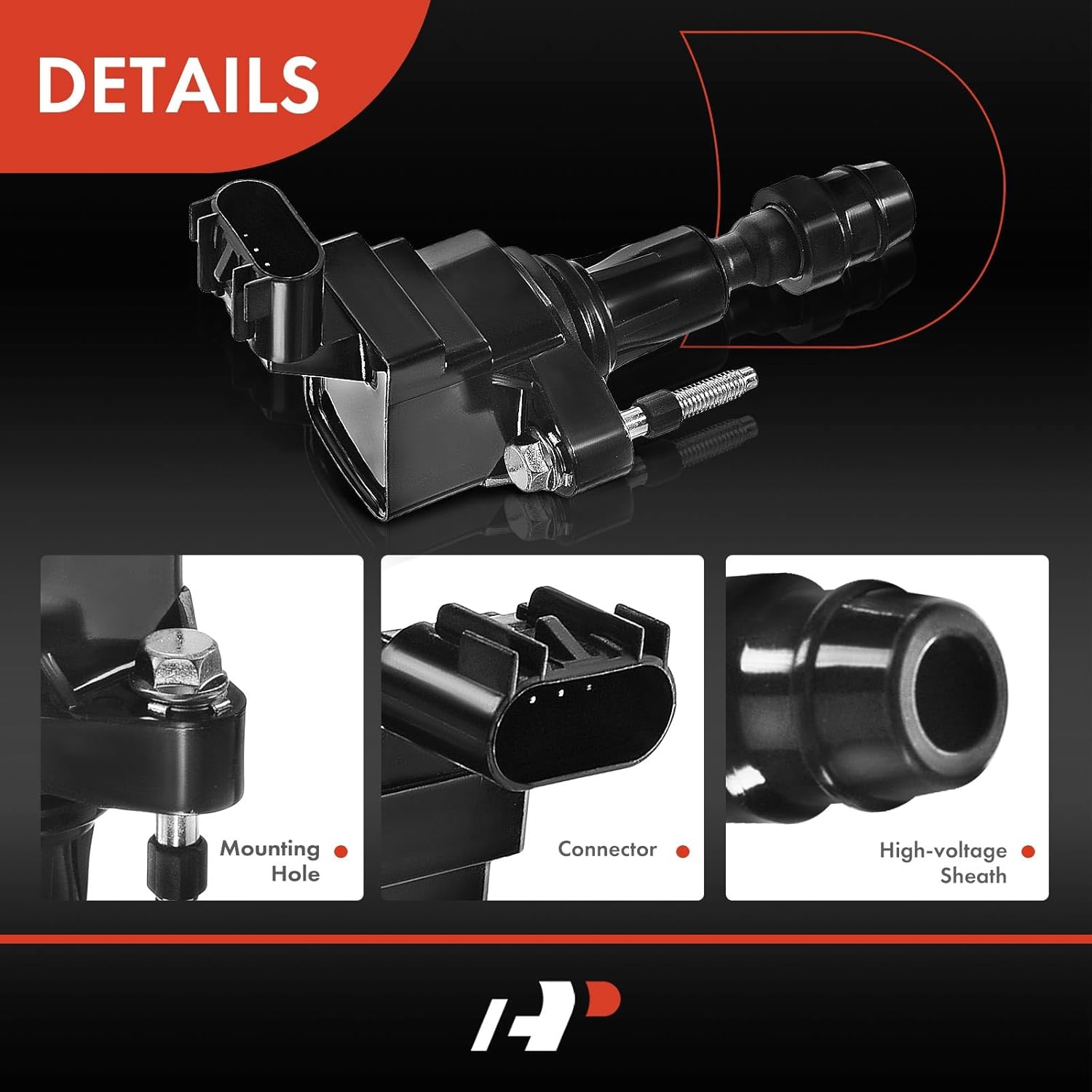 A-Premium Ignition Coil Pack Set of 6 Compatible with Buick, Chevrolet, Pontiac, Saturn - 2.0L 2.4L Engine - Equinox 2011-2017, LaCrosse 2010-2016, Malibu 2007-2017, G5 2007-2010, G6 2006-2010