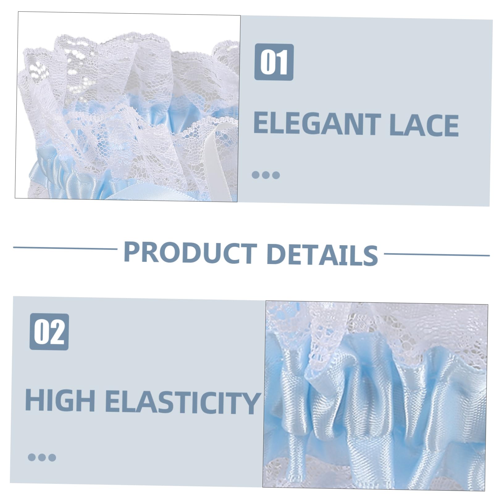 FOMIYES Strumpfbandring Junggesellin für Braut Hochzeit Gürtel Bein Braut Spitzenstrumpfband Hochzeitsversorgung Hochzeitsstrumpfschaft Imitationsperlen Sky-Blue