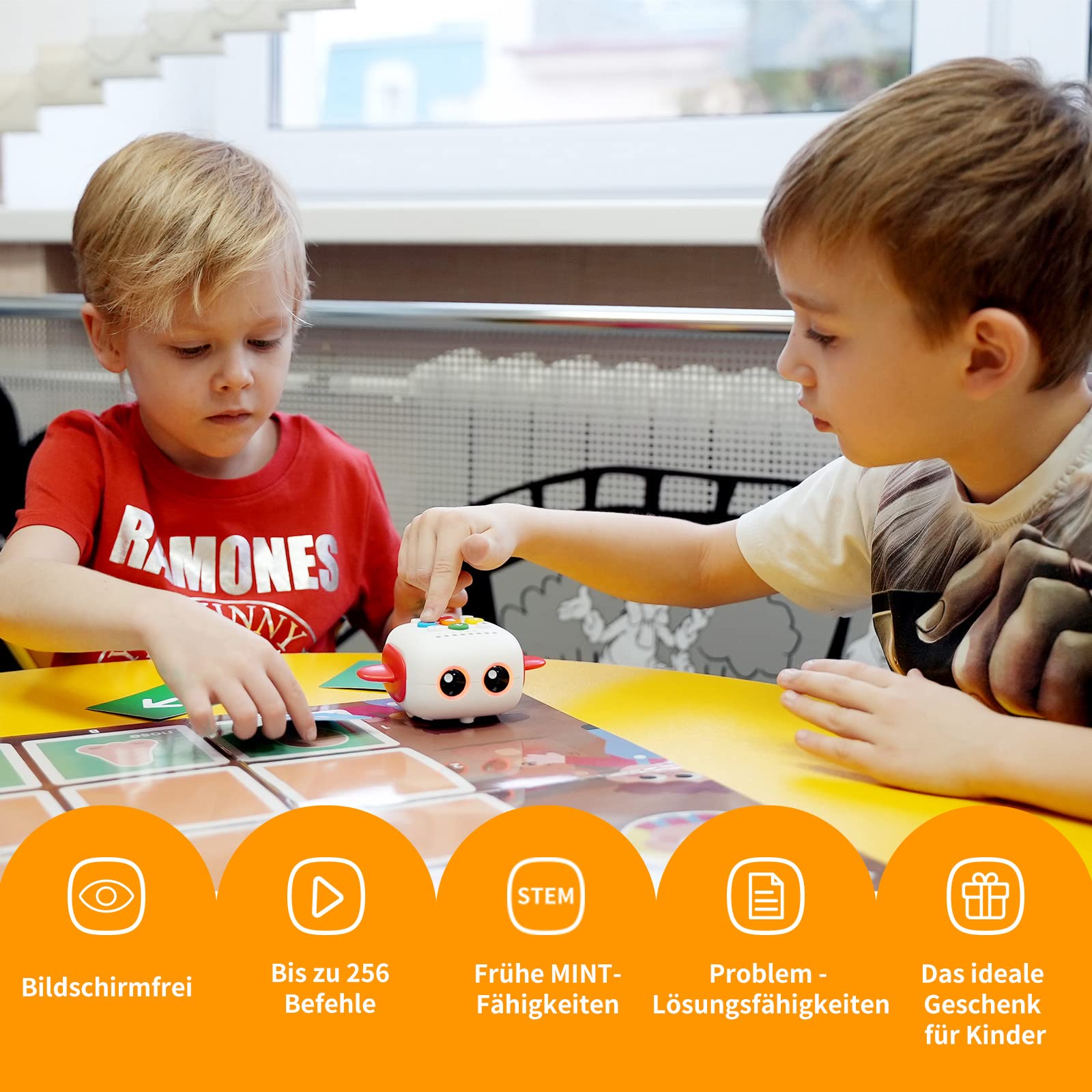 Programmierbar Roboter Kinder ab 3-5 jahre, MatataStudio Tale-Bot Pro Programmierbarer Roboter Spielzeug Bausatz für Kleinkind Frühes Programmieren Lernen STEM Interaktive Elektronische Roboters ab 3+