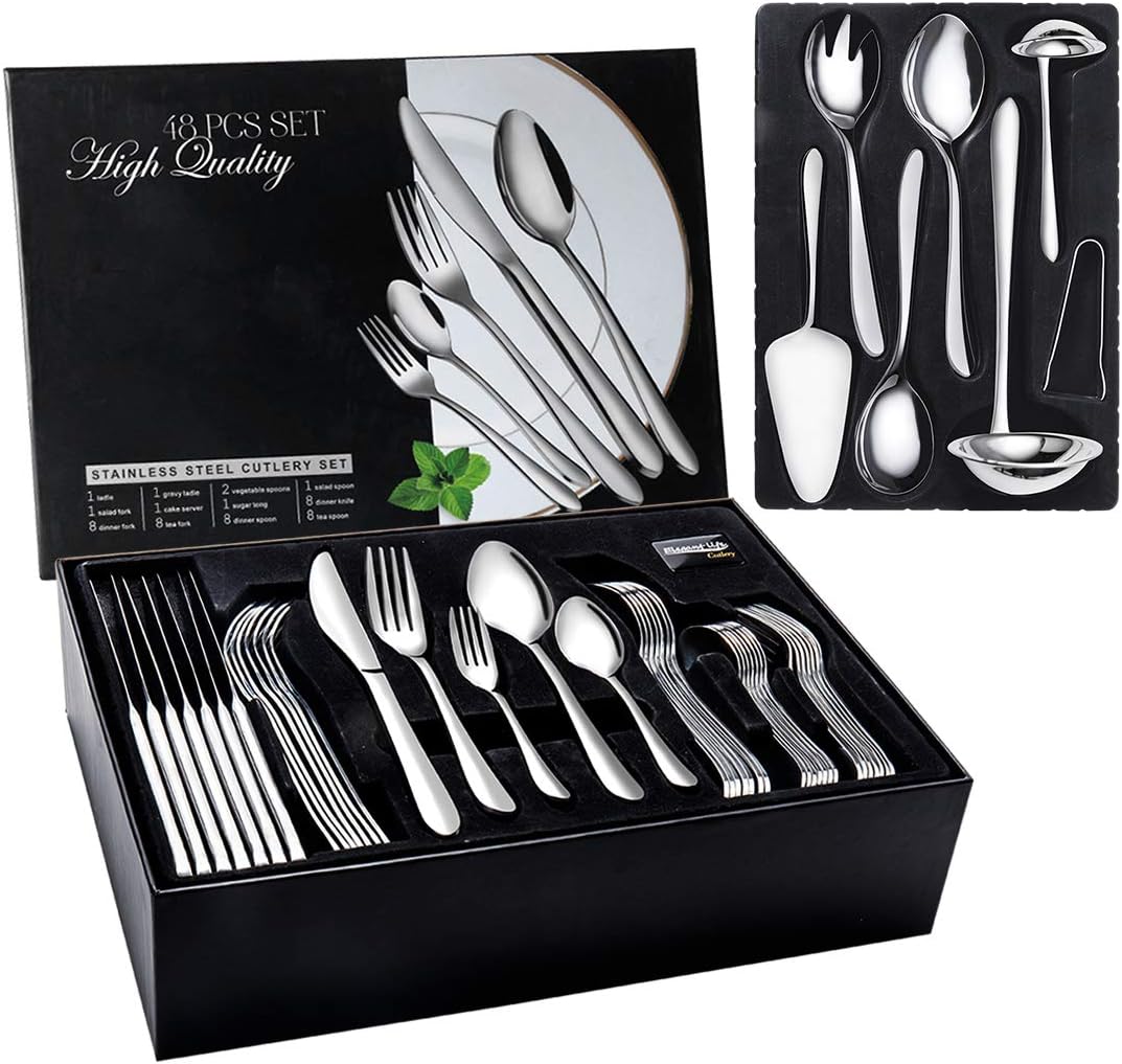 Arthur Price Monsoon Mirage 44 Piece Cutlery Set, Stainless Steel