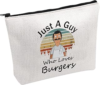 Bob Belcher Gift Bob Fans Cosmetic Bag Just A Guy Who Loves Burgers Zipper Pouch Makeup Bag Bob Fans Gift (bob Burgers)