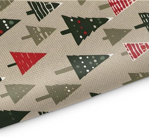 Miniatura 3 de Juego de 4 manteles individuales modernos con diseño de árbol de Navidad, lavables, impermeables, para decoración de mesa de comedor, 18 x 12