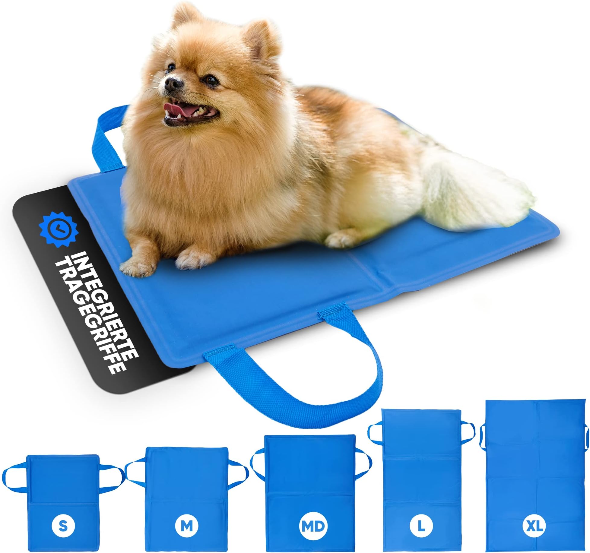 Lauva Haustier Kühlmatte Groß 90 x 50cm, für Hund Katzen, Eismatte