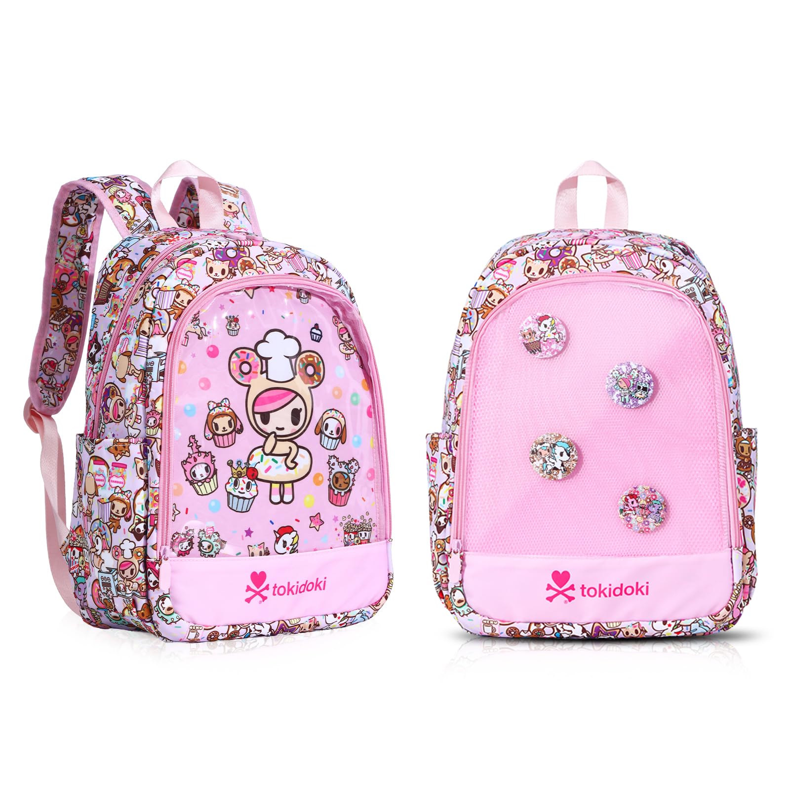 Tokidoki Backpack with 4PCS Unicorno Brooch Pin Ita Bag Backpack with Insert for Anime Cosplay (BPK_Sweetshop)