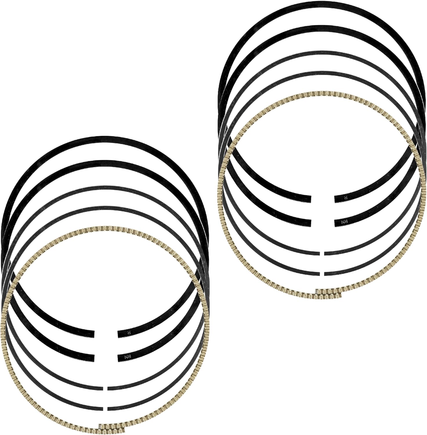 Caltric Front Rear Cylinder Piston Ring Compatible with Kawasaki Brute Force 750 KVF750 4X4i 2005-2011 / Teryx 750 KRF750 4X4 2008-2011