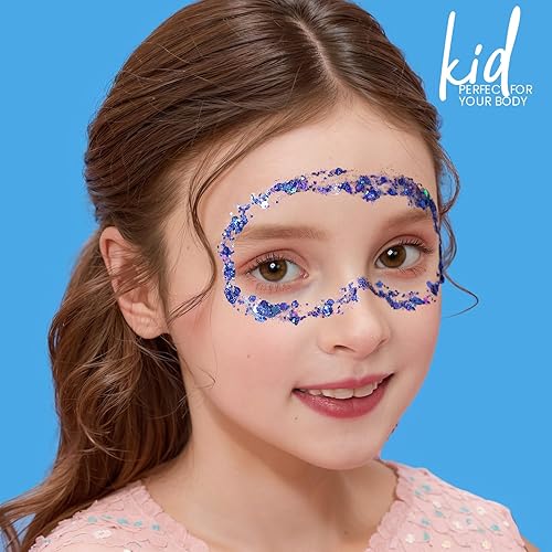 Vista 38 de Teenitor Purpurina corporal, purpurina facial, purpurina blanca, 2.82 oz/2.8 onzas, gel de purpurina para el cabello, purpurina para rave, purpurina