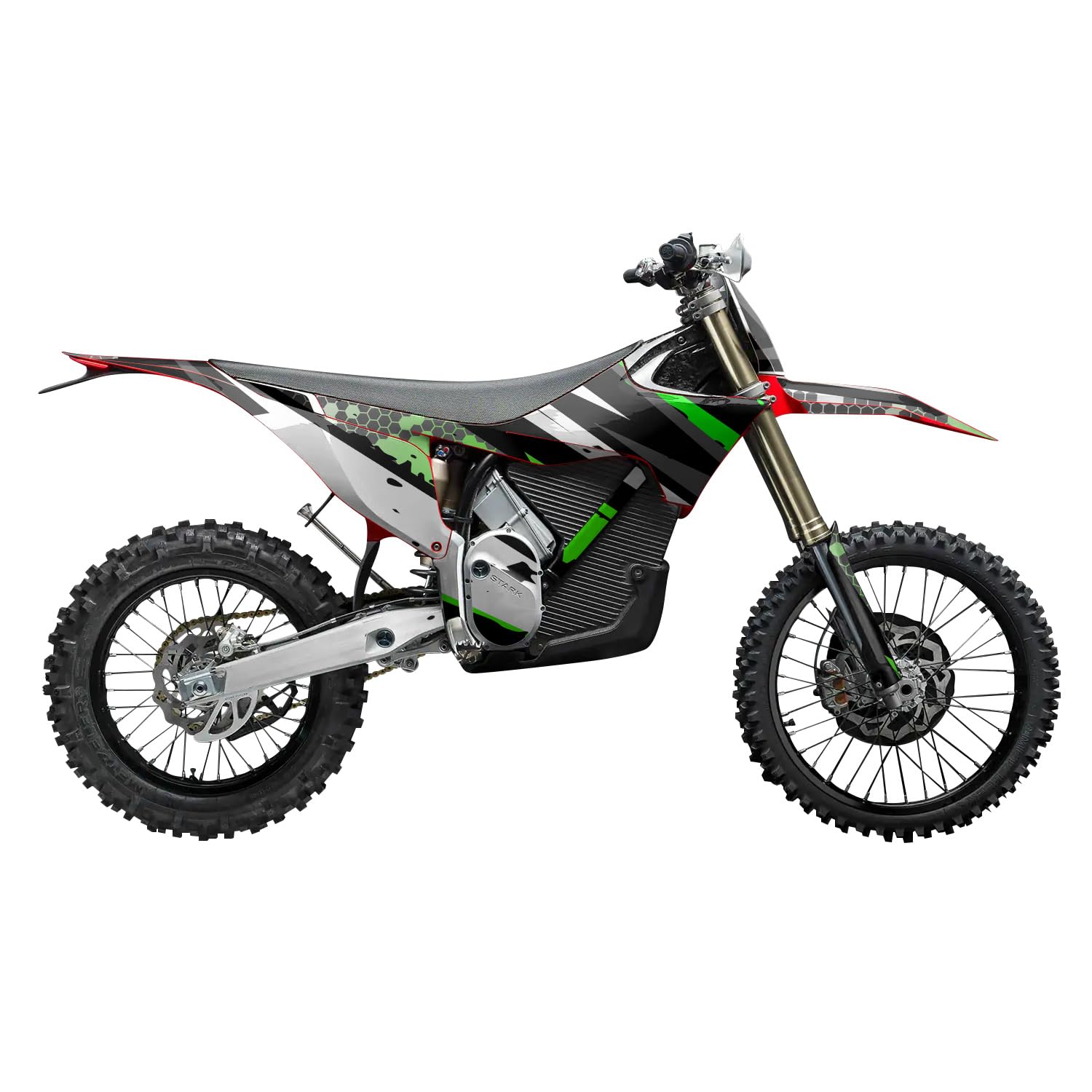 Stark Varg MX 2023-2025 Graphics Kit Wrap - Grunge Green - Varg MX Skin - Premium 3M Vinyl Protective Wrap Decal Cover - Easy to Apply | Crafted in The USA by MightySkins