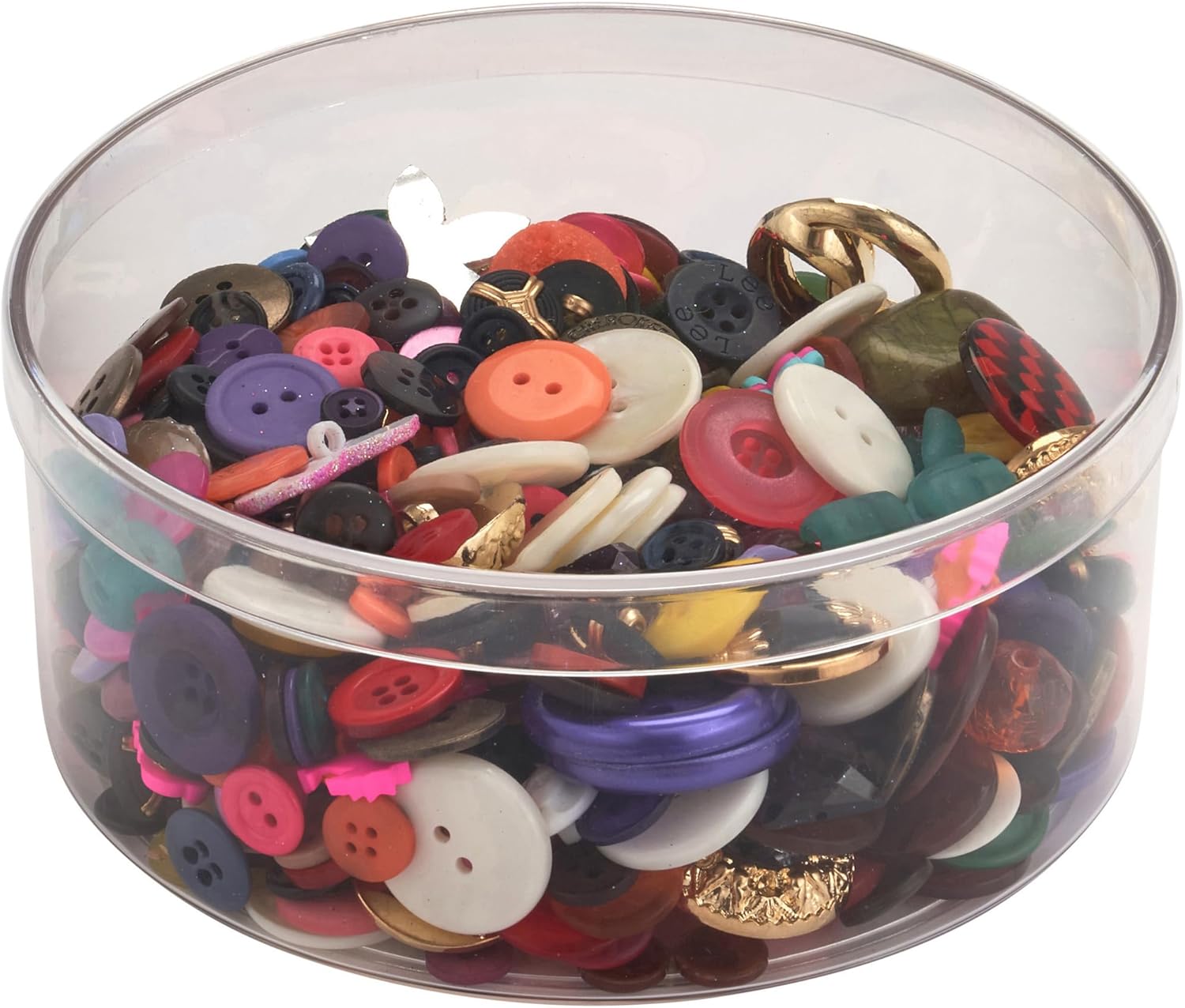 Pioneer Plastics 180C Clear Round Plastic Container, 6" W x 2.5" H, Pack of 12