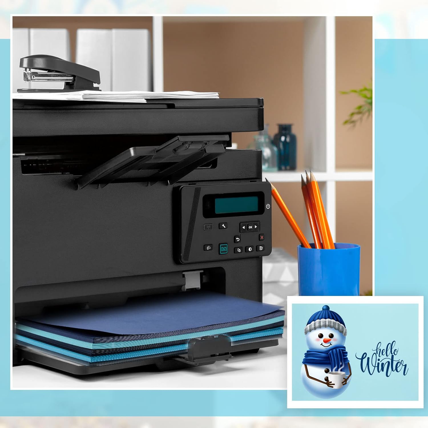 Sinmoe 100 Sheets 5 Shades Cardstock Paper 8.5 x 11 Inches 180gsm Solid Core Printer Paper for Scrapbooking DIY Arts Crafts Making Office Home Supplies (Blue Series) - Image 6