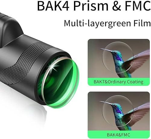 Miniatura 10 de Telescopio monocular de 40 x 60  Telescopio monocular pequeño 2023 de alta potencia, telescopio monocular para soporte de teléfono inteligente y