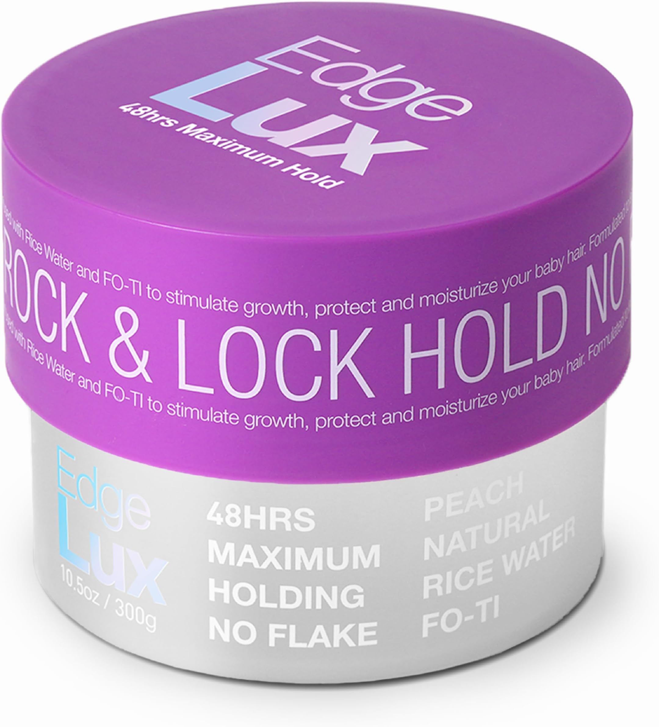 Edge Control Gel for 4C Hair – 48 Hour Maximum Hold Edge Control, Edge Lux with Castor Oil, Keratin & Biotin, Non-Flaking Styling Gel (10.58 Ounce, Peach)