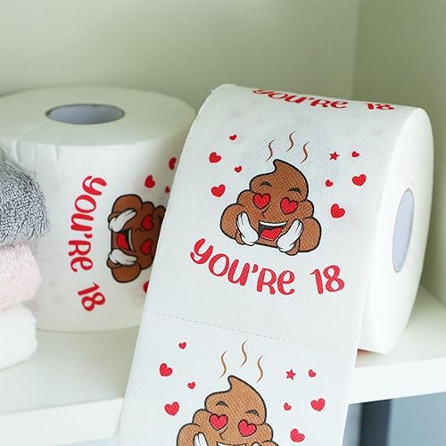 Miniatura 3 de Kosiz Regalos de cumpleaños número 18 para hombres y mujeres, paquete de 3 rollos de papel higiénico divertido de 3 capas, papel higiénico de