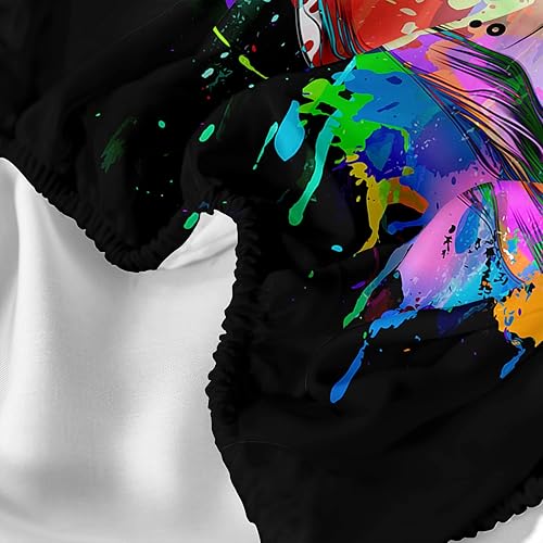 Miniatura 4 de AILONEN Sábana bajera ajustable de calavera para adolescentes y niños, juego de sábanas con estampado de calavera, juego de sábanas con temática de