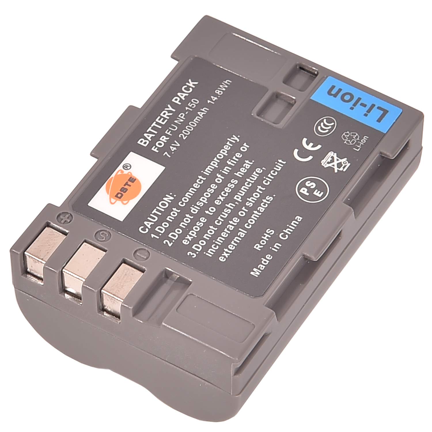 DSTE 2x Batteria NP-150 (2000mAh/7.4V) + Caricatore USB Doppio Per Fujifilm FinePix S5 Pro E IS Pro