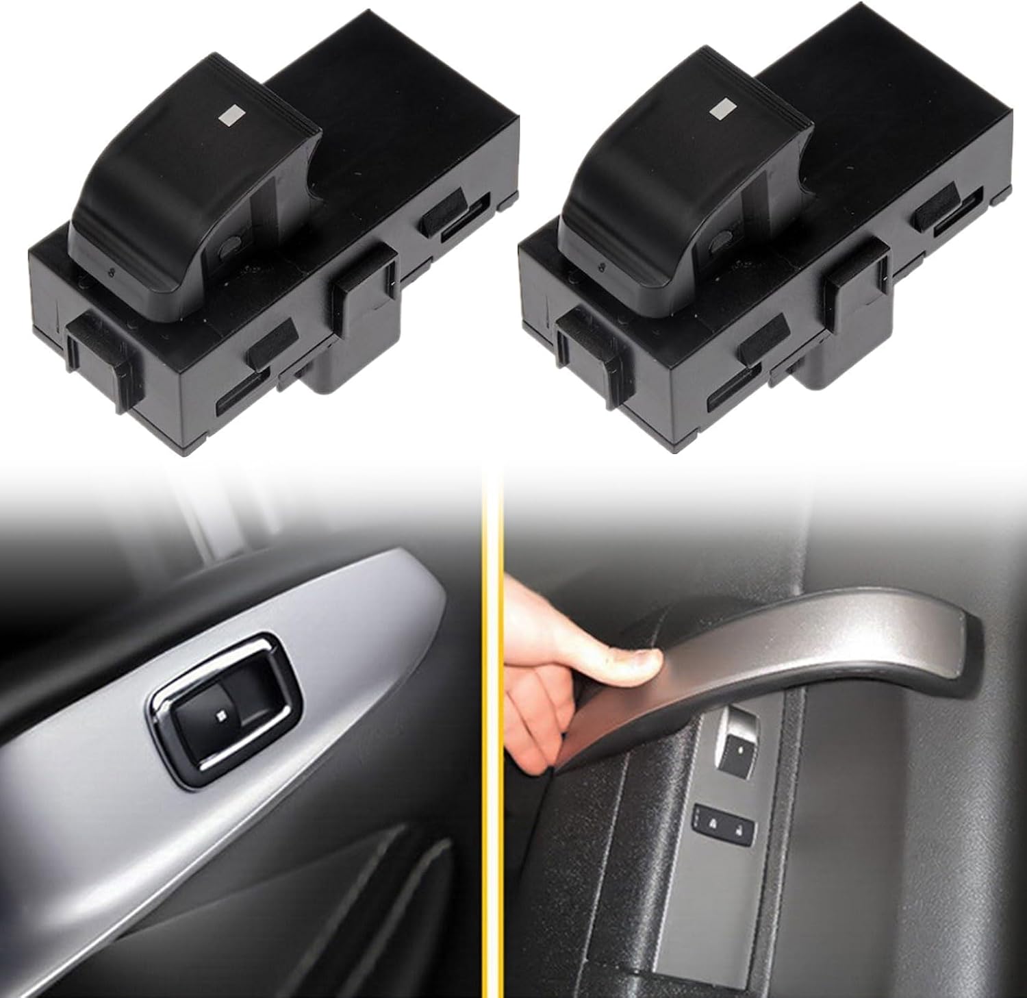GXARTS Power Window Switch Control Button Rear Left and Right Side Fit for Chevrolet Silverado Suburban 1500 Tahoe GMC Sierra Yukon Acadia Buick Lucerne 2007-2015 22895546 22895545 25877776 15888174