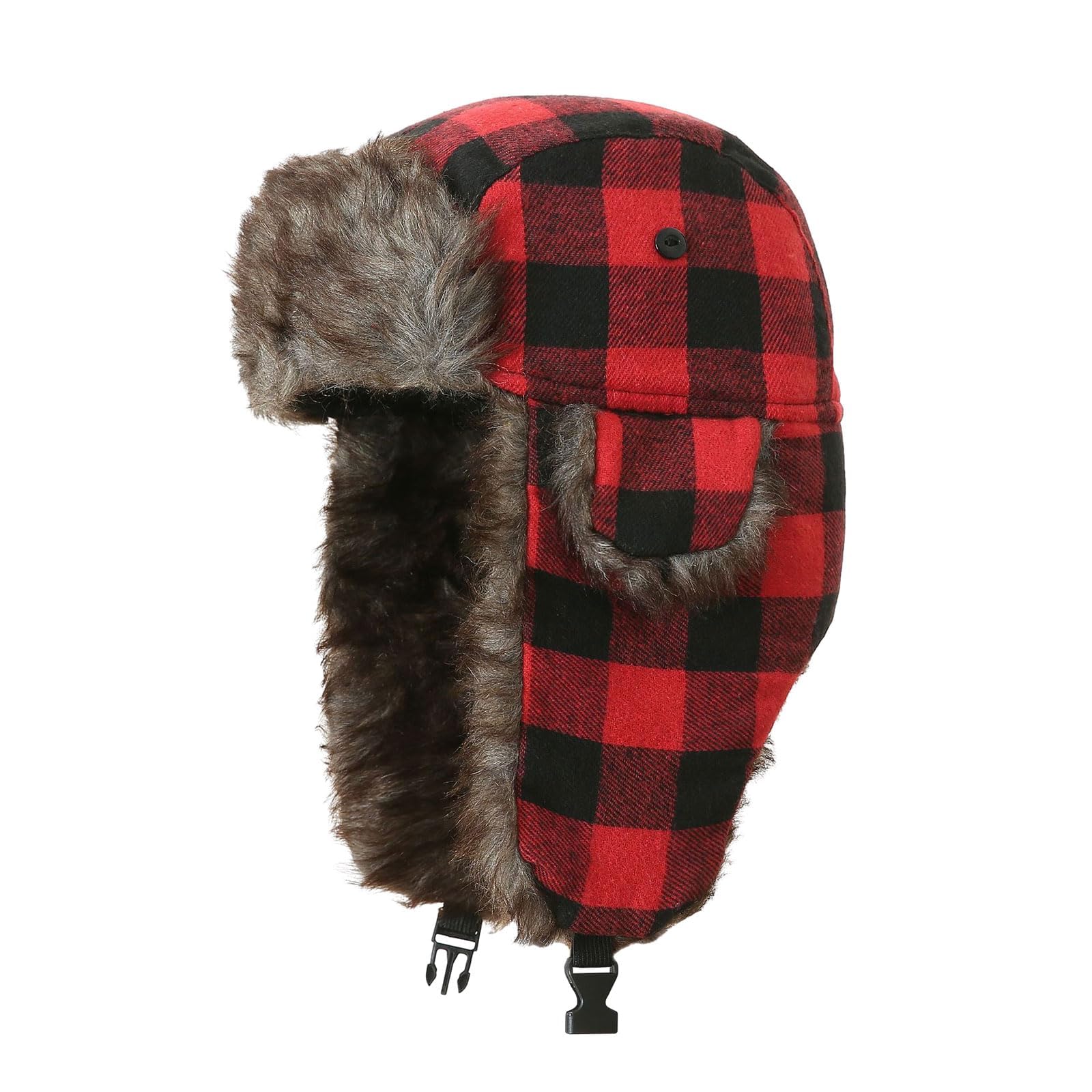 pmeixcy 1 Winter Hat for Men, Hat with Ear Flaps Men Women, Windproof Winter Hat for Skiing, Hunter Hat，Motorcycle Riding in Cold Weathe Red-picture-43