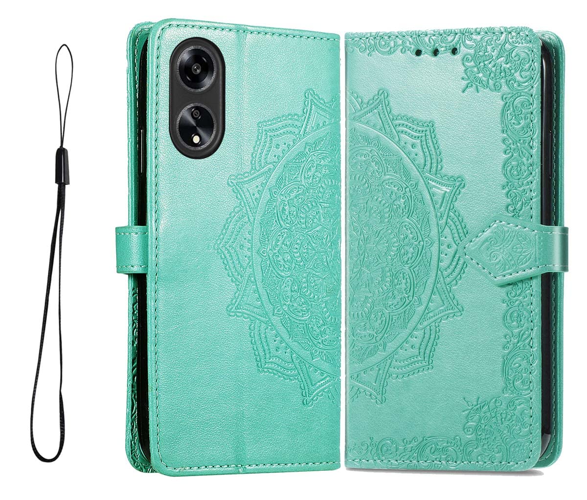 PEIYE Rilievo Cover per Oppo A18 4G / Oppo A38 4G, Custodia Libro Flip